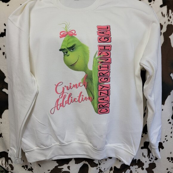 Crazy Grinch Gal Christmas Crewneck Sweatshirt - Picture 1 of 7